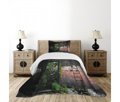 Bricks Plants Bedspread Set