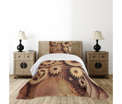 Clocks Gears Bedspread Set