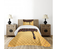 Choco Waffle Bedspread Set