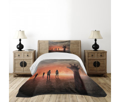 Death Burning City Bedspread Set