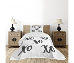 Classic Old Fashion Letters Bedspread Set