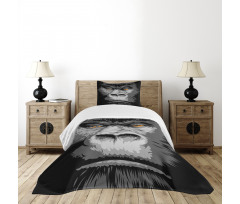 Wild Gorilla Orange Eyes Bedspread Set