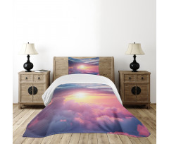 Surreal Sky Fluffy Clouds Bedspread Set
