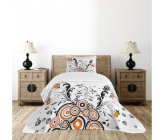 Circular Petals Butterfly Bedspread Set