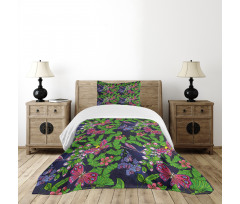 Tropical Vivid Petal Bedspread Set