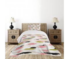 Thick Brushstrokes Stripes Bedspread Set