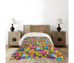 Funky Geometric Style Bedspread Set