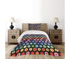 Colorful Daisy Blooms Bedspread Set