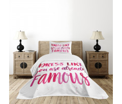 Fashion Words Bedspread Set