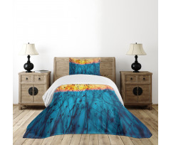 Autumn Dried Flowers Bedspread Set