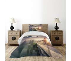 Foggy Morning Scenery Bedspread Set