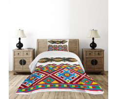 Retro Ukranian Ornament Bedspread Set