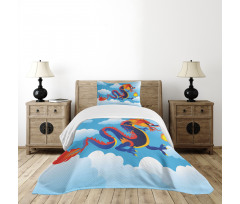 Surreal Folk Tale Art Bedspread Set