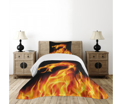 Abstract Fiery Creature Bedspread Set