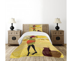 Elephants Sun Art Bedspread Set