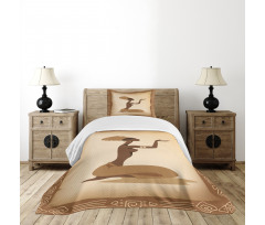 Lady Hand Gesture Bedspread Set