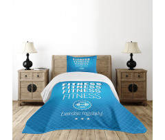 Motivational Checkered Bedspread Set