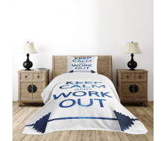 Keep Calm and Work Bedspread Set