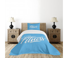 I Like Fitness Words Bedspread Set