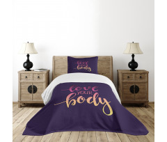 Love Your Body Positive Bedspread Set