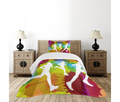 Runners in Watercolors Bedspread Set