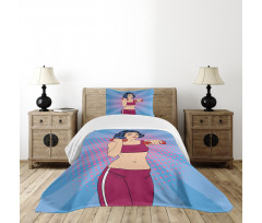 Pop Art Woman Vitality Bedspread Set