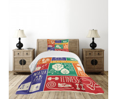 Colorful Motivational Bedspread Set