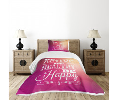 Be Active Be Healthy Bedspread Set