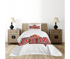 Vibrant Gym Sign Star Bedspread Set