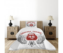 Vintage Gym Emblem Bedspread Set