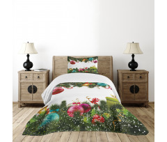 New Year Greeting Bedspread Set