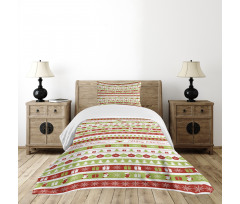 Xmas Words Ceremony Bedspread Set