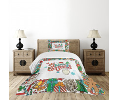 Santa Frame Bedspread Set