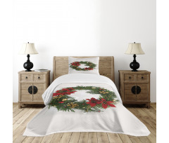 Poinsettia Blossoms Bedspread Set