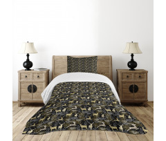 Oriental Deer Bedspread Set