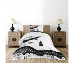 Baroque Woman Hat Bedspread Set