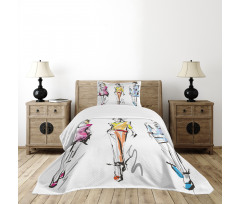 Fashion Models Art Bedspread Set