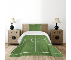 Soccer Stadium Field Bedspread Set