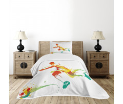 Soccer Player Athlete Bedspread Set