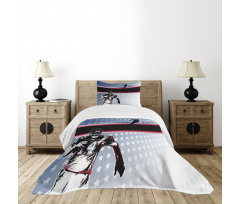 Baseball Player Stars Bedspread Set