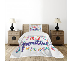 Think Positive Bedspread Set