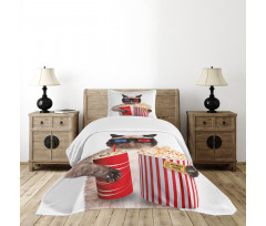 Cat Popcorn Bedspread Set