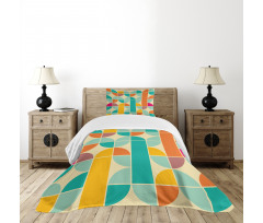 Funky Mosaic Forms Bedspread Set