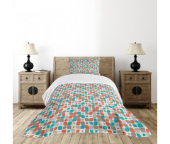 Abstract Mosaic Floral Bedspread Set