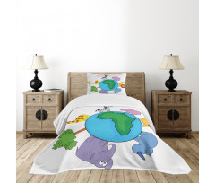 Continent Fauna Bedspread Set