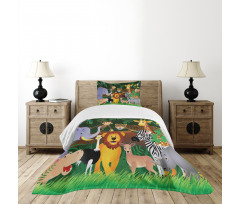 Exotic Jungle Cheerful Fun Bedspread Set