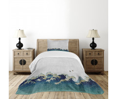 Aquatic Swirls Bedspread Set