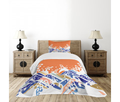 Vibrant Spindrift Bedspread Set