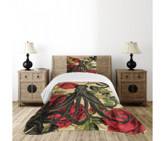 Roses Marine Animal Bedspread Set
