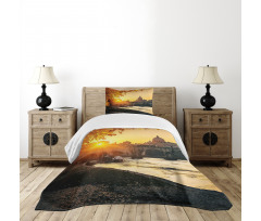 Sunset Tiber River Rome Bedspread Set